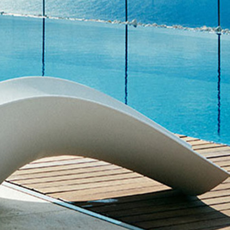 Glass Fiber Poolside Lounger Outdoor Fiberglass Chaise Lounge